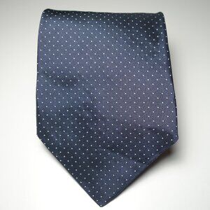 Ralph Lauren Purple Label Polka Dot Silk Tie Made In England, Sz 58 in x 3.5 in